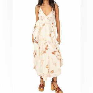 NWT Free People Audrey’s Embroidered Floral Sleeveless Midi Dress